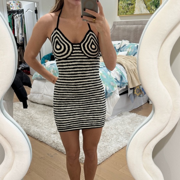 &OTHER STORIES Crocheted Halterneck Mini Dress - Picture 2 of 2